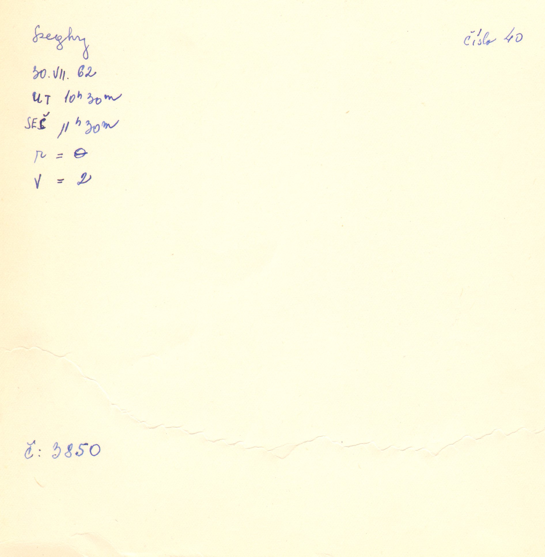 Obrázok zákresu Slnka na deň 30.07.1962