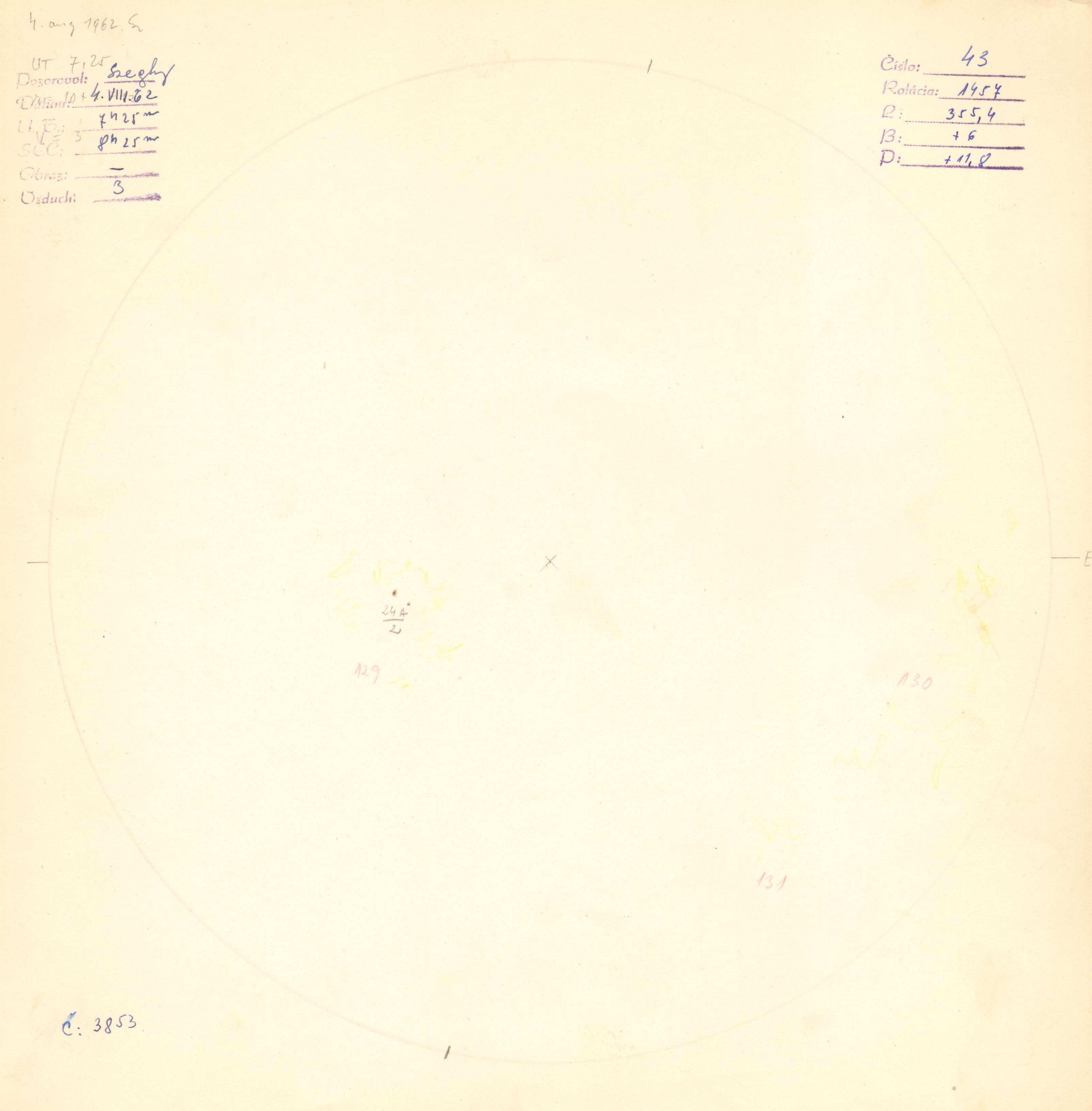 Obrázok zákresu Slnka na deň 04.08.1962