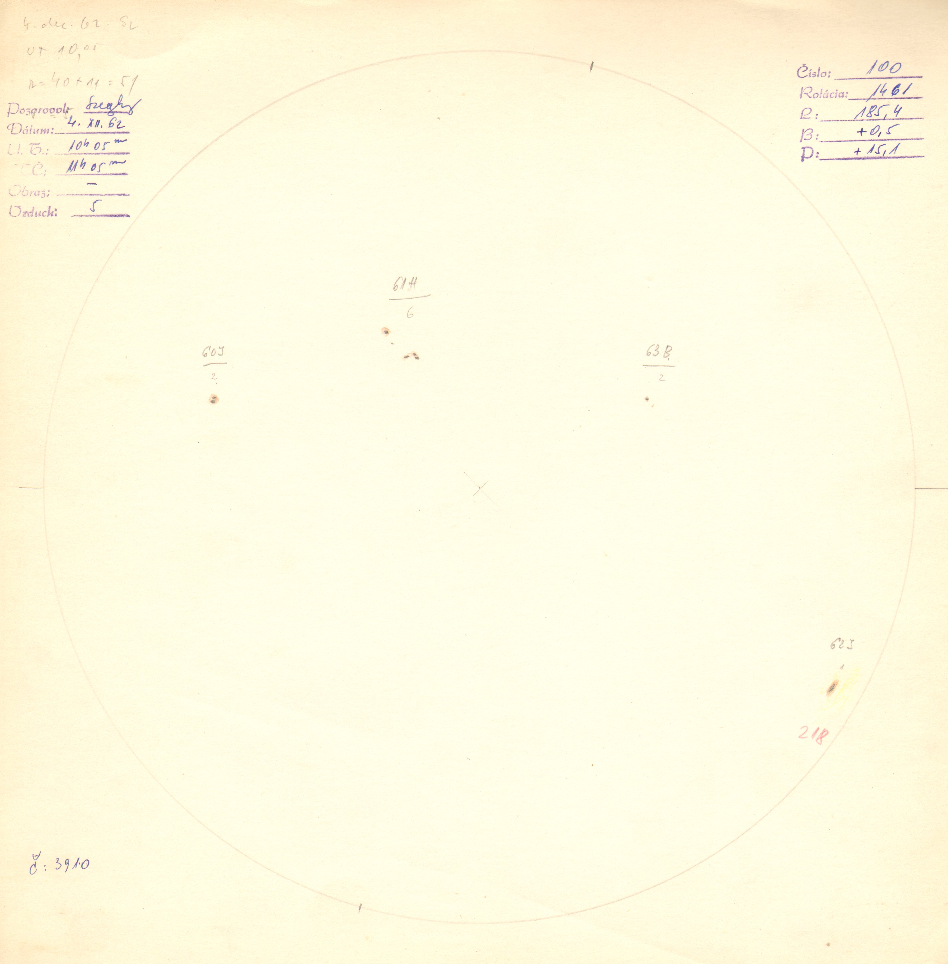 Obrázok zákresu Slnka na deň 04.12.1962