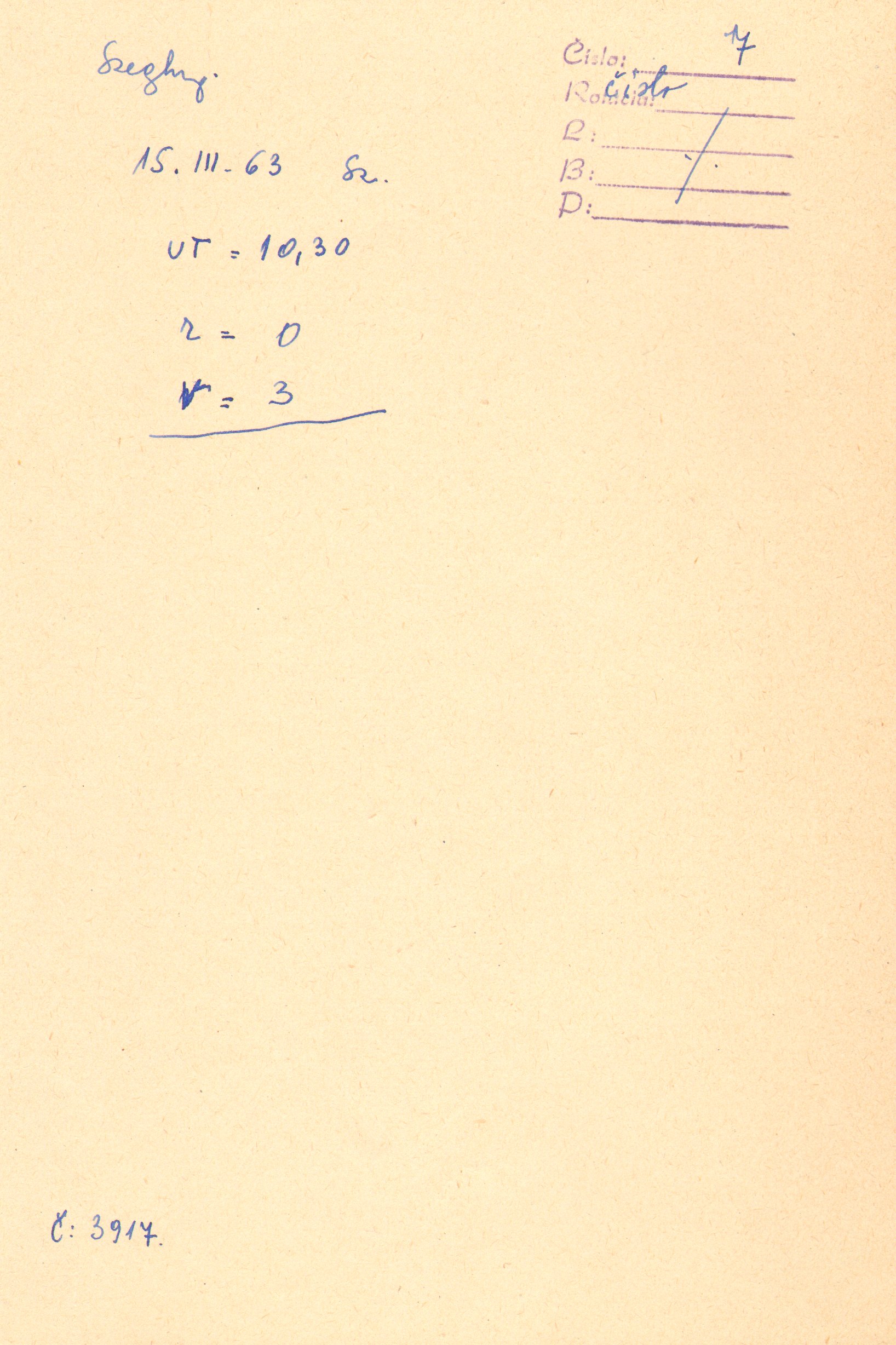 Obrázok zákresu Slnka na deň 15.03.1963