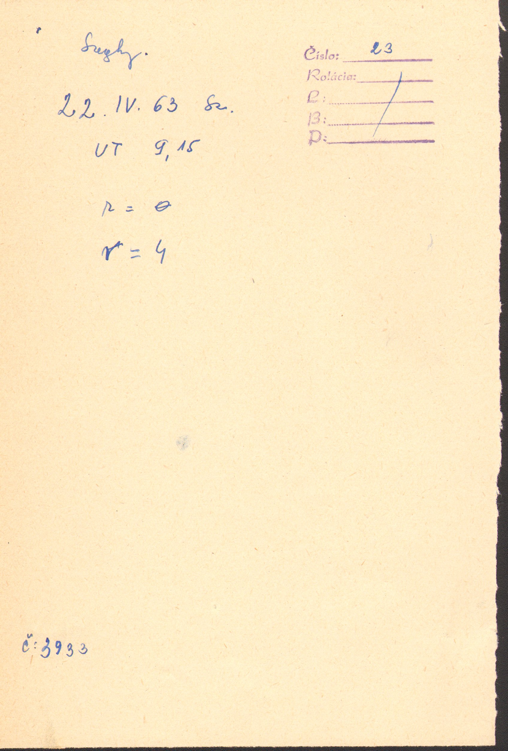 Obrázok zákresu Slnka na deň 22.04.1963