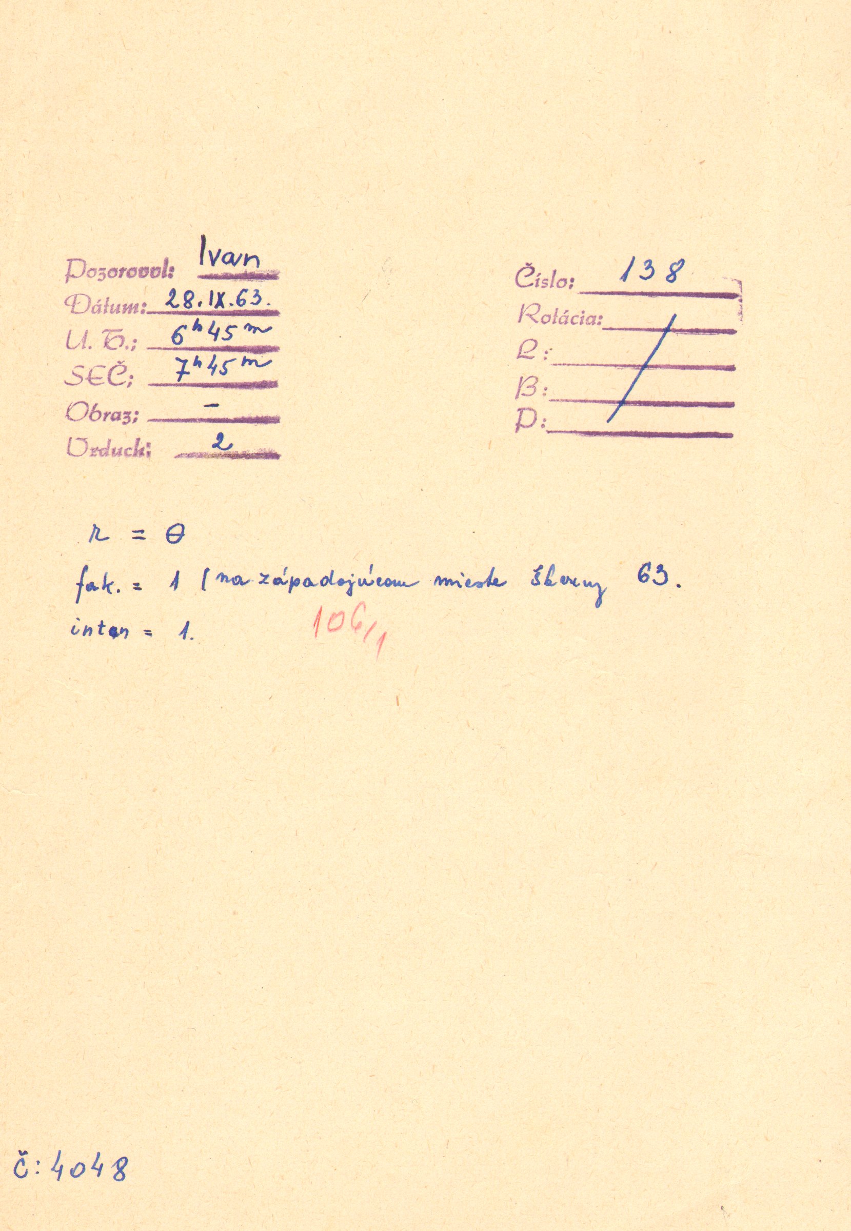 Obrázok zákresu Slnka na deň 28.09.1963