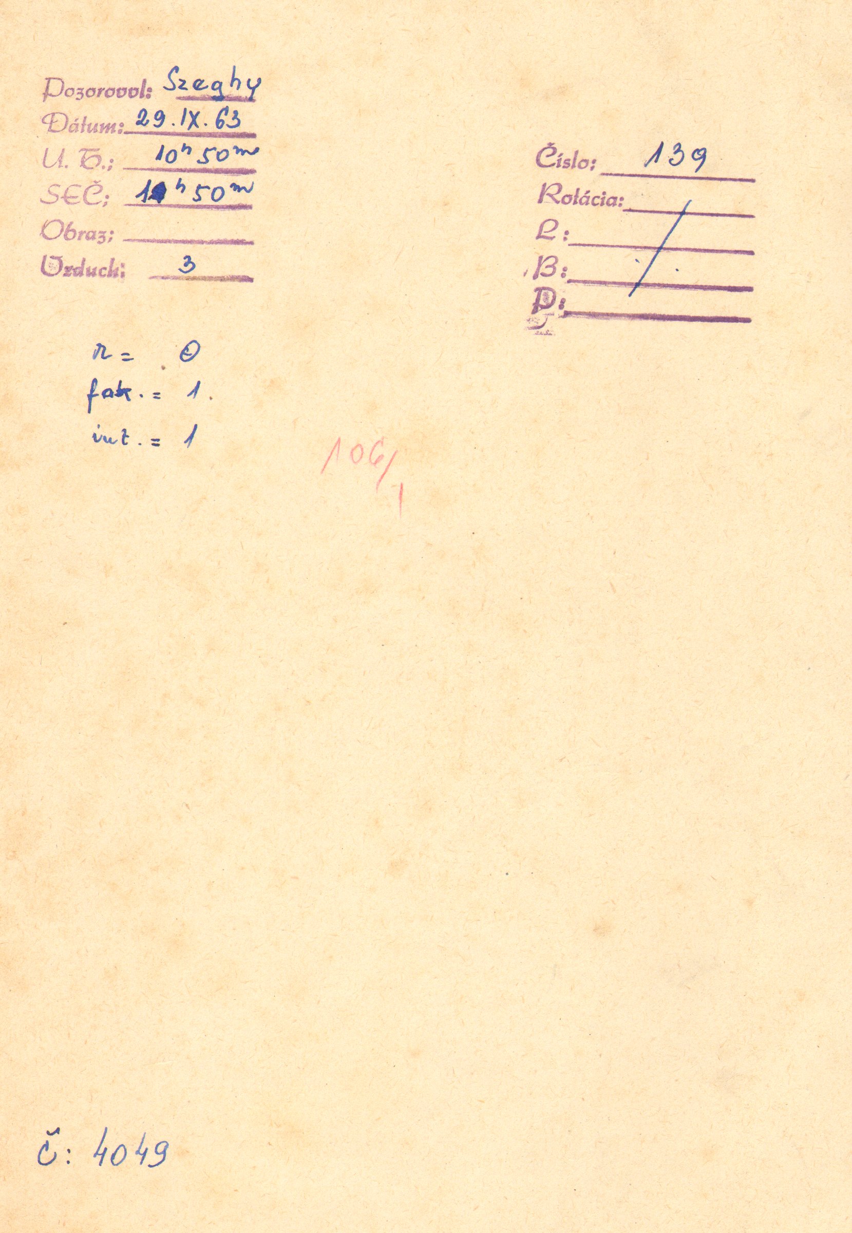 Obrázok zákresu Slnka na deň 29.09.1963