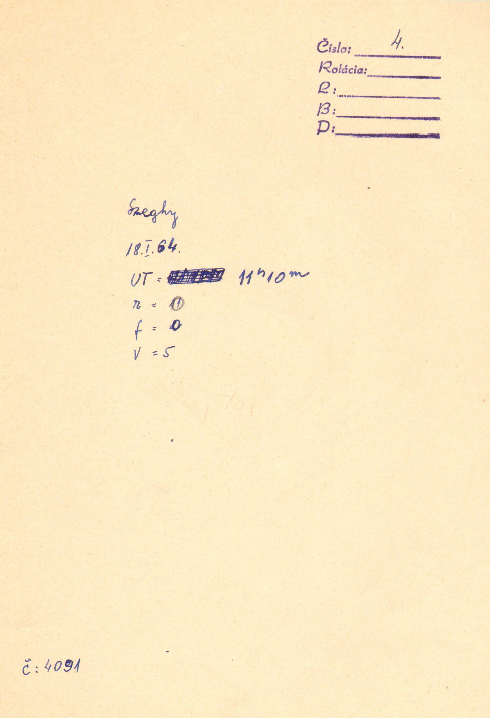 Obrázok zákresu Slnka na deň 18.01.1964