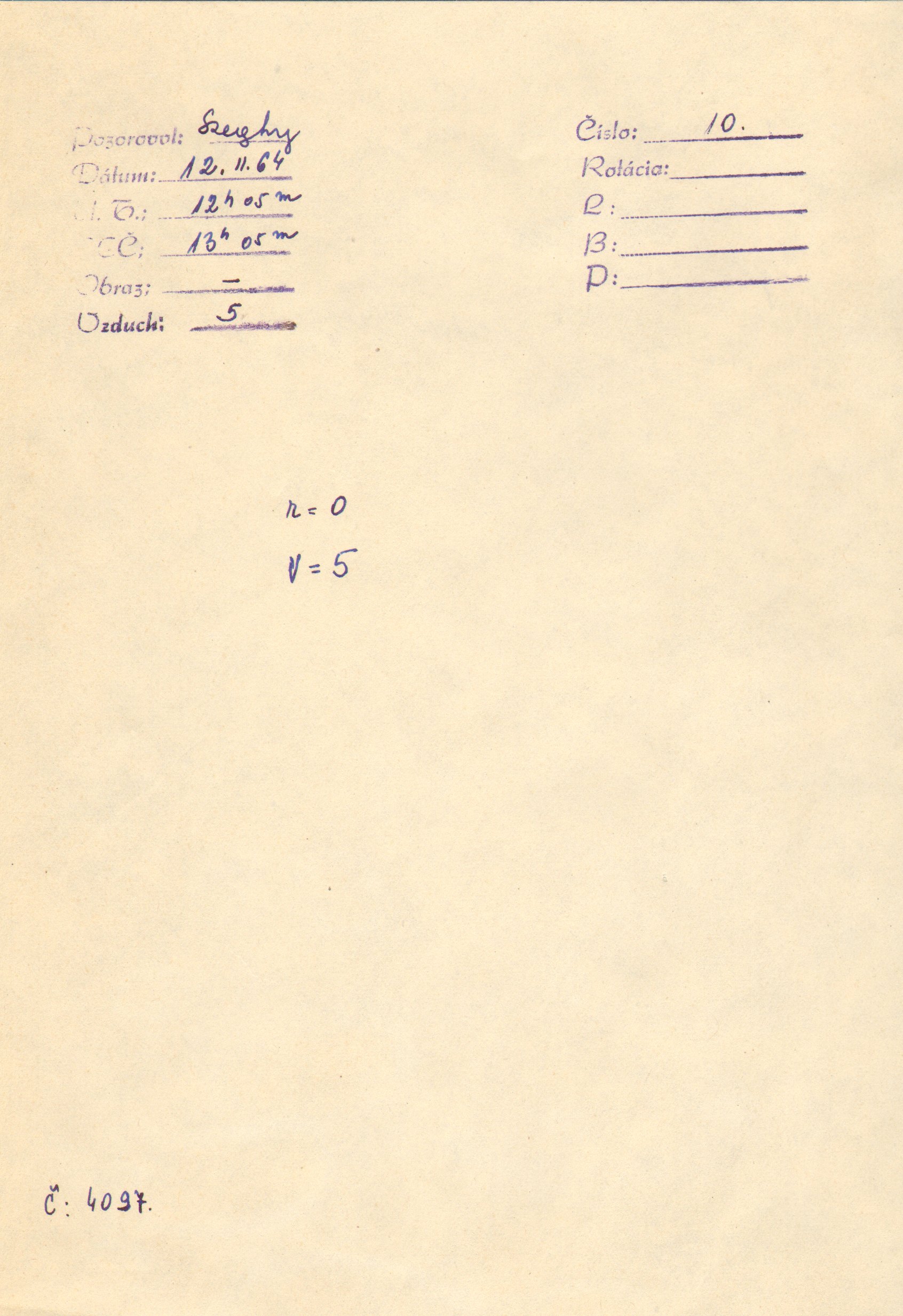 Obrázok zákresu Slnka na deň 12.02.1964