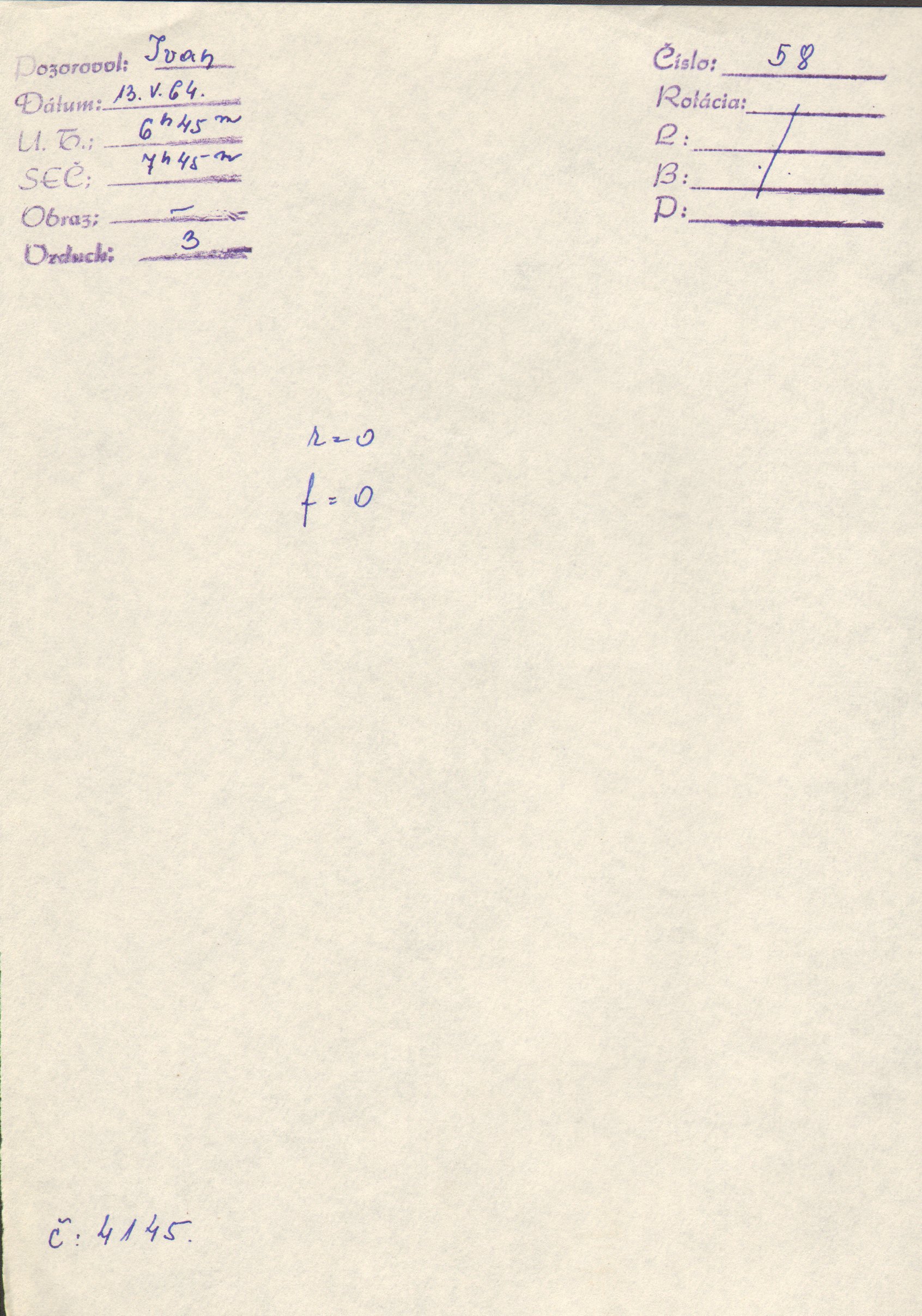 Obrázok zákresu Slnka na deň 13.05.1964