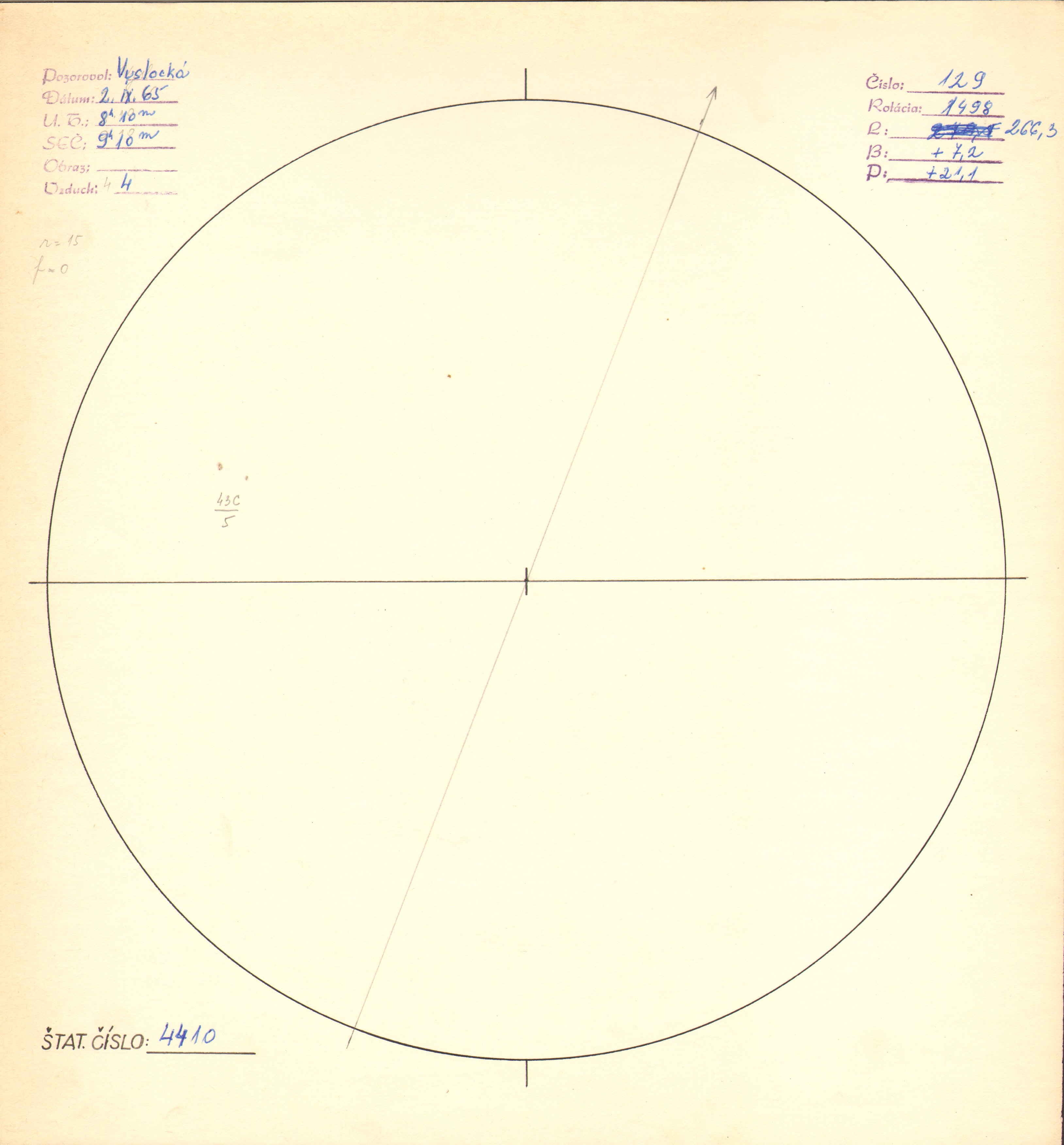 Obrázok zákresu Slnka na deň 02.09.1965