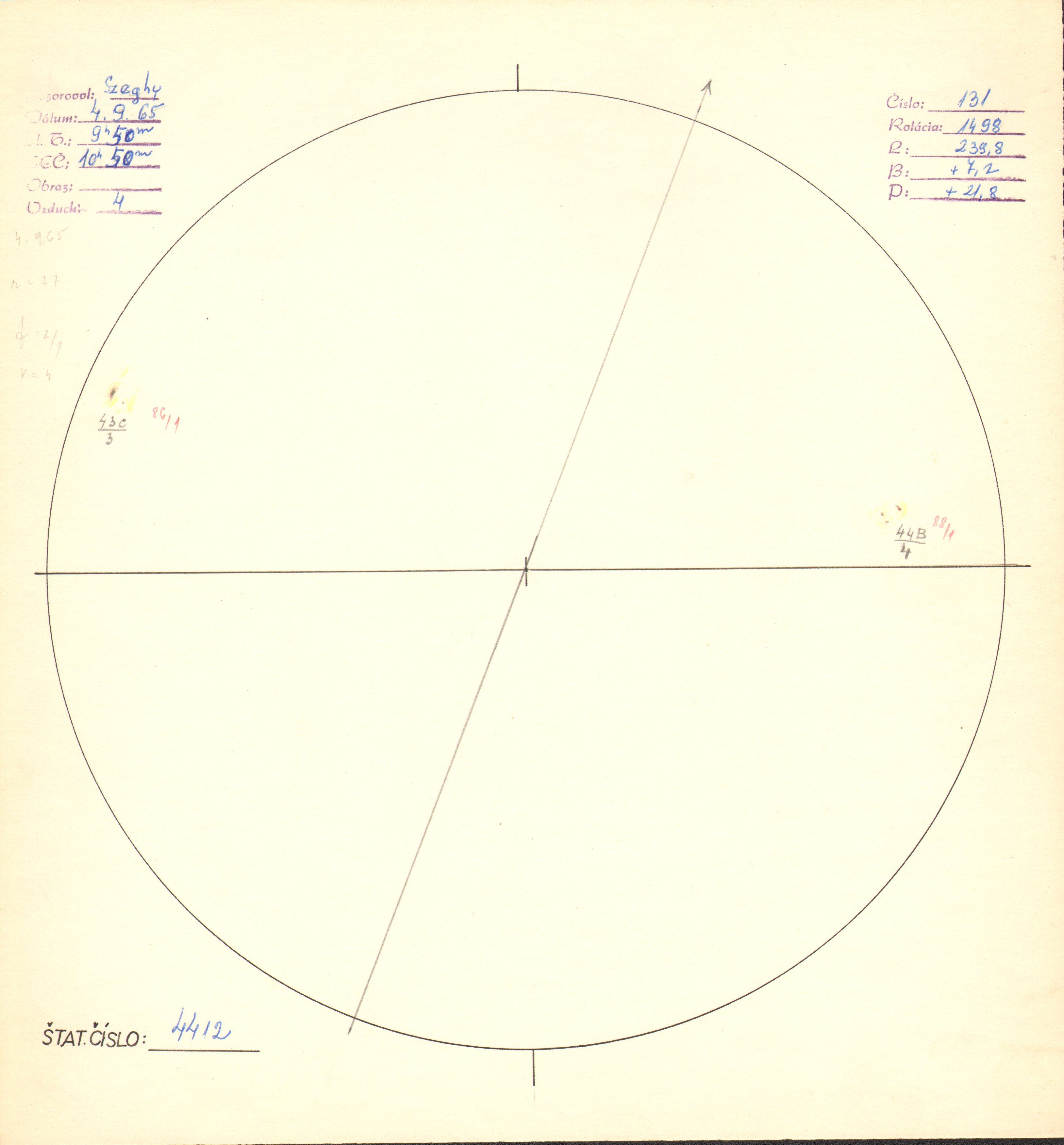 Obrázok zákresu Slnka na deň 04.09.1965