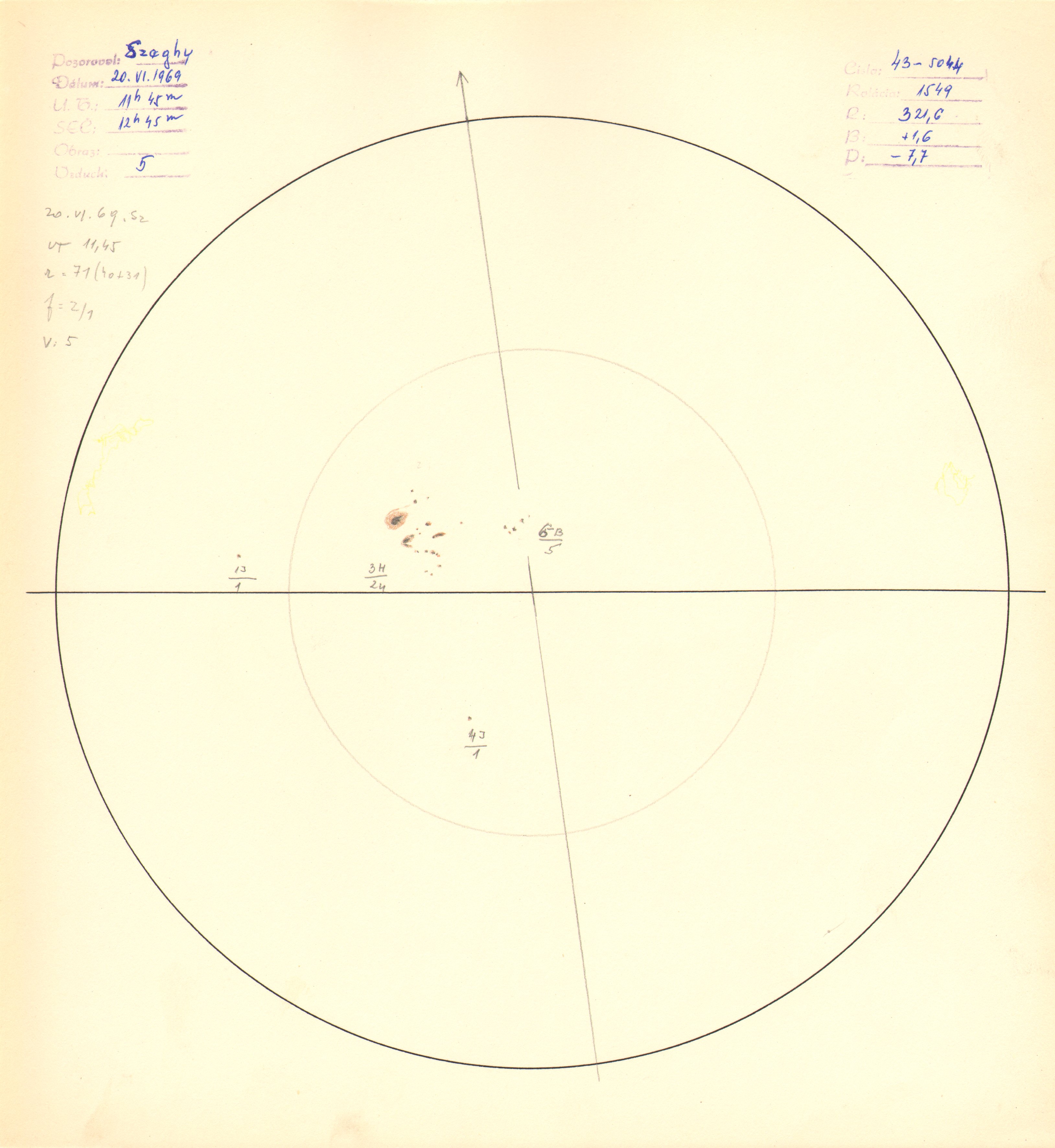 Obrázok zákresu Slnka na deň 20.06.1969