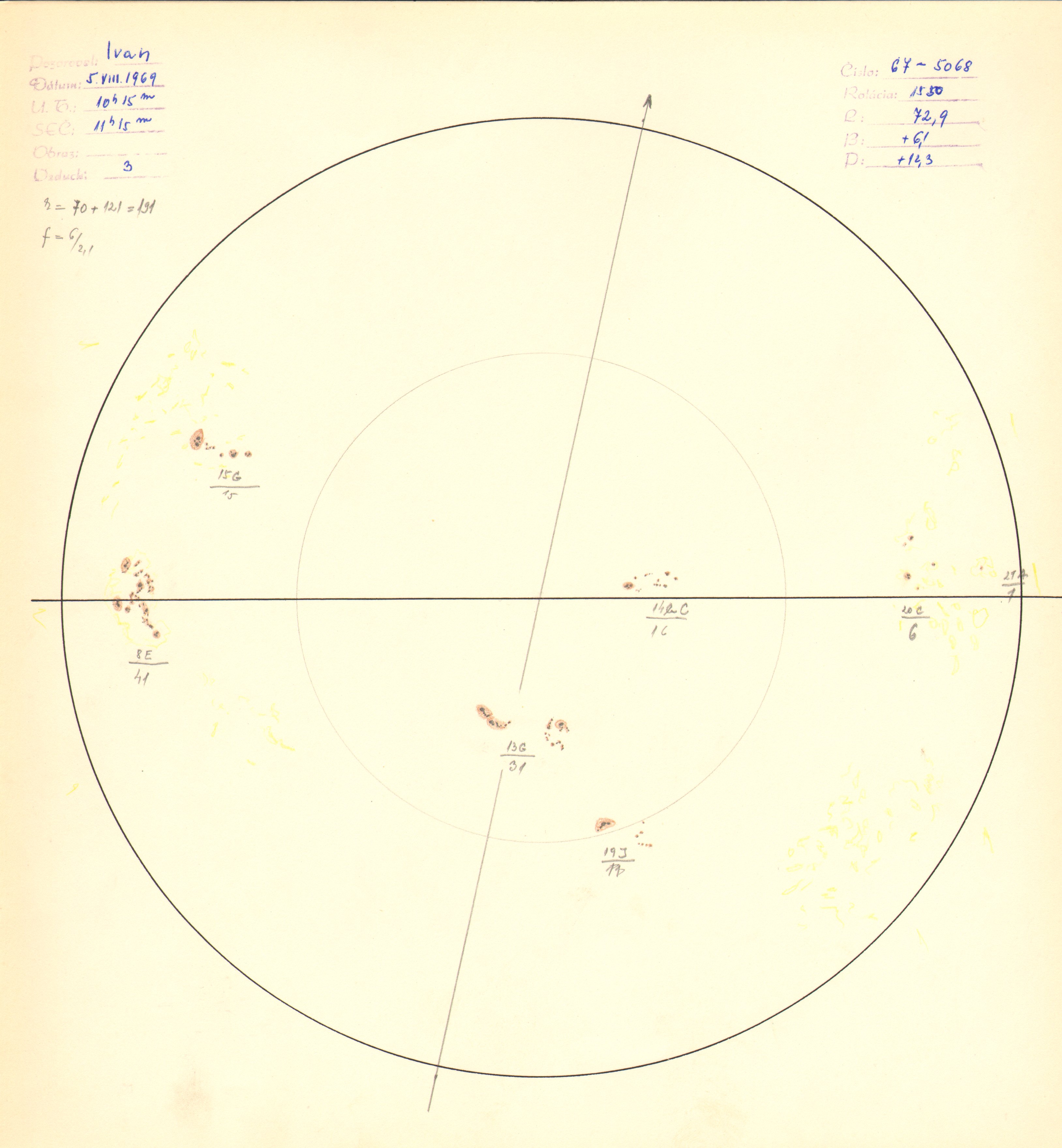 Obrázok zákresu Slnka na deň 05.08.1969