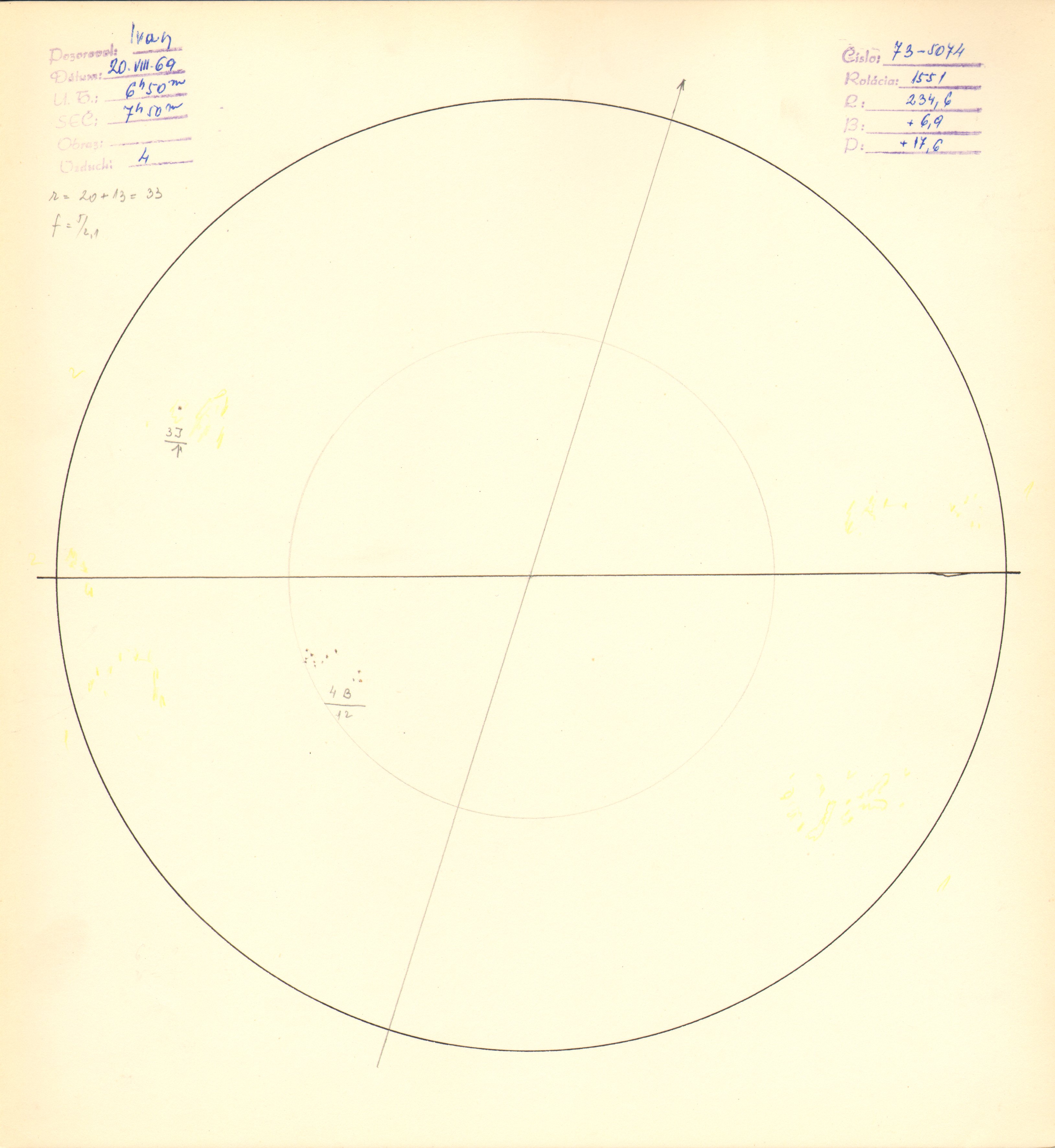 Obrázok zákresu Slnka na deň 20.08.1969