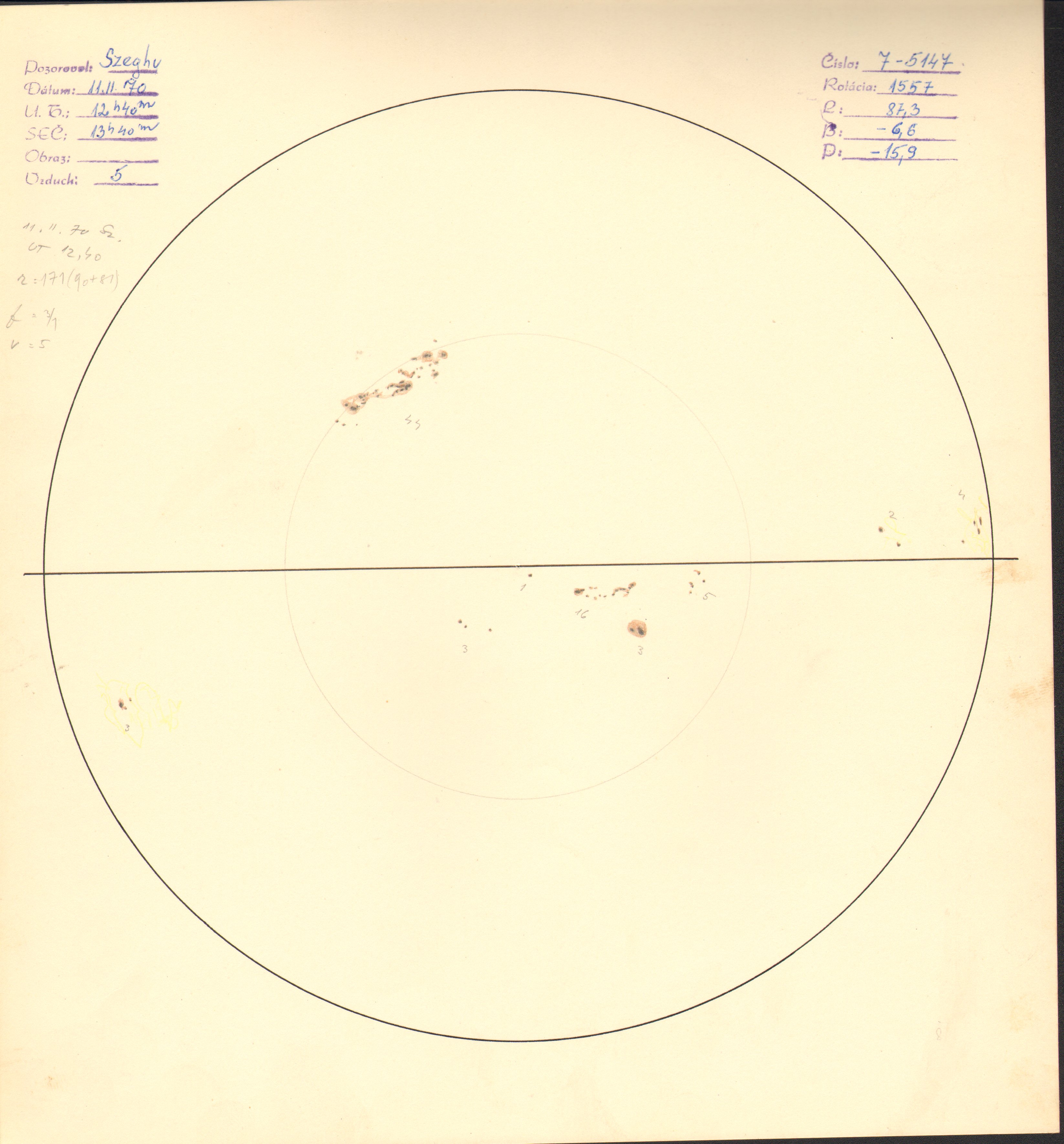 Obrázok zákresu Slnka na deň 11.02.1970