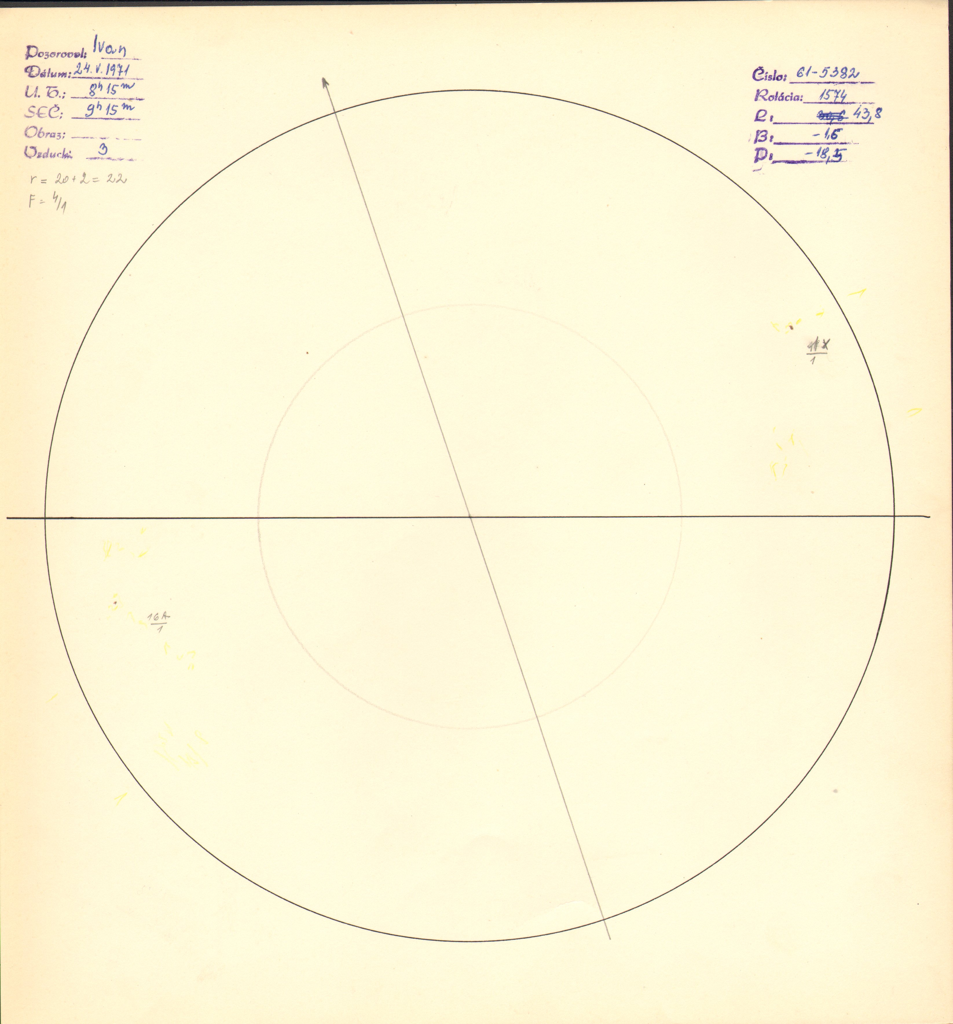 Obrázok zákresu Slnka na deň 24.05.1971