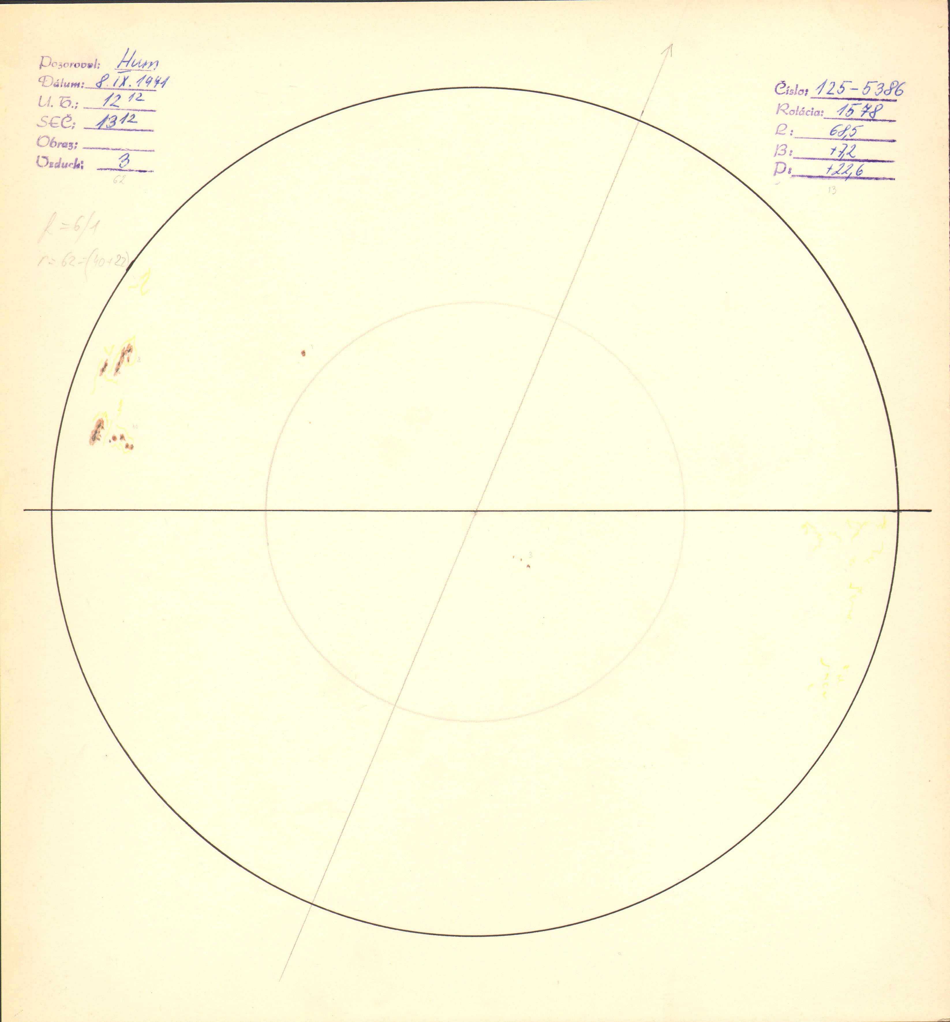 Obrázok zákresu Slnka na deň 08.09.1971