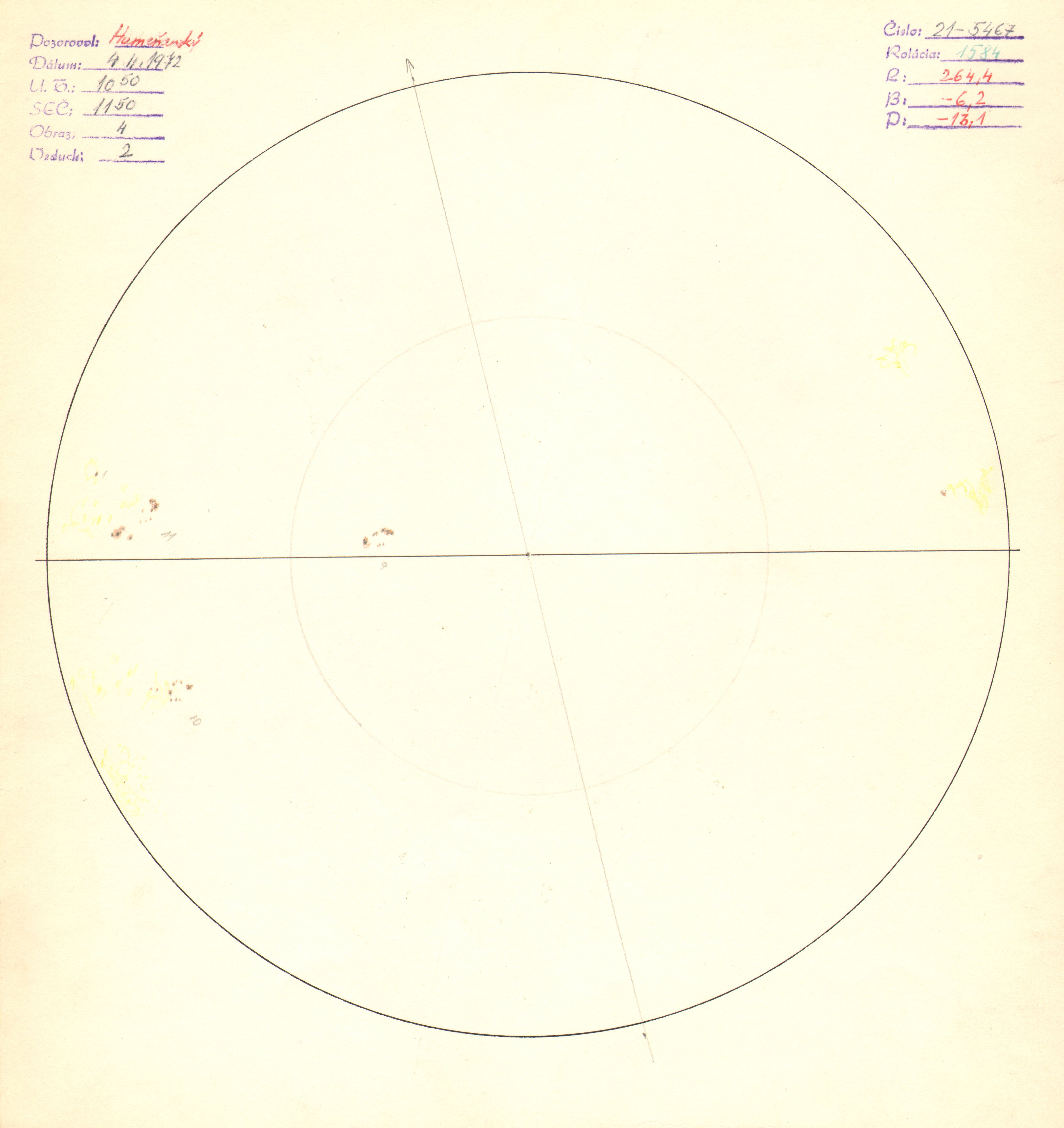 Obrázok zákresu Slnka na deň 04.02.1972