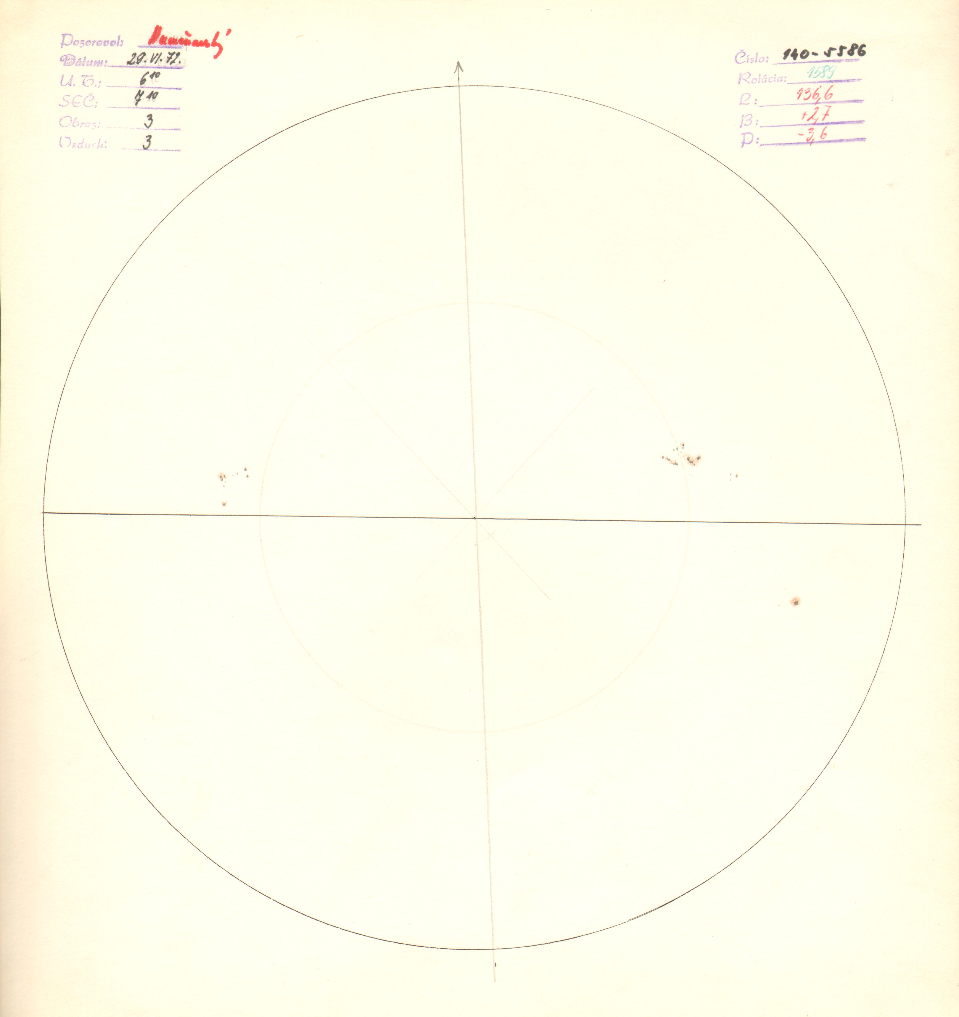 Obrázok zákresu Slnka na deň 29.06.1972