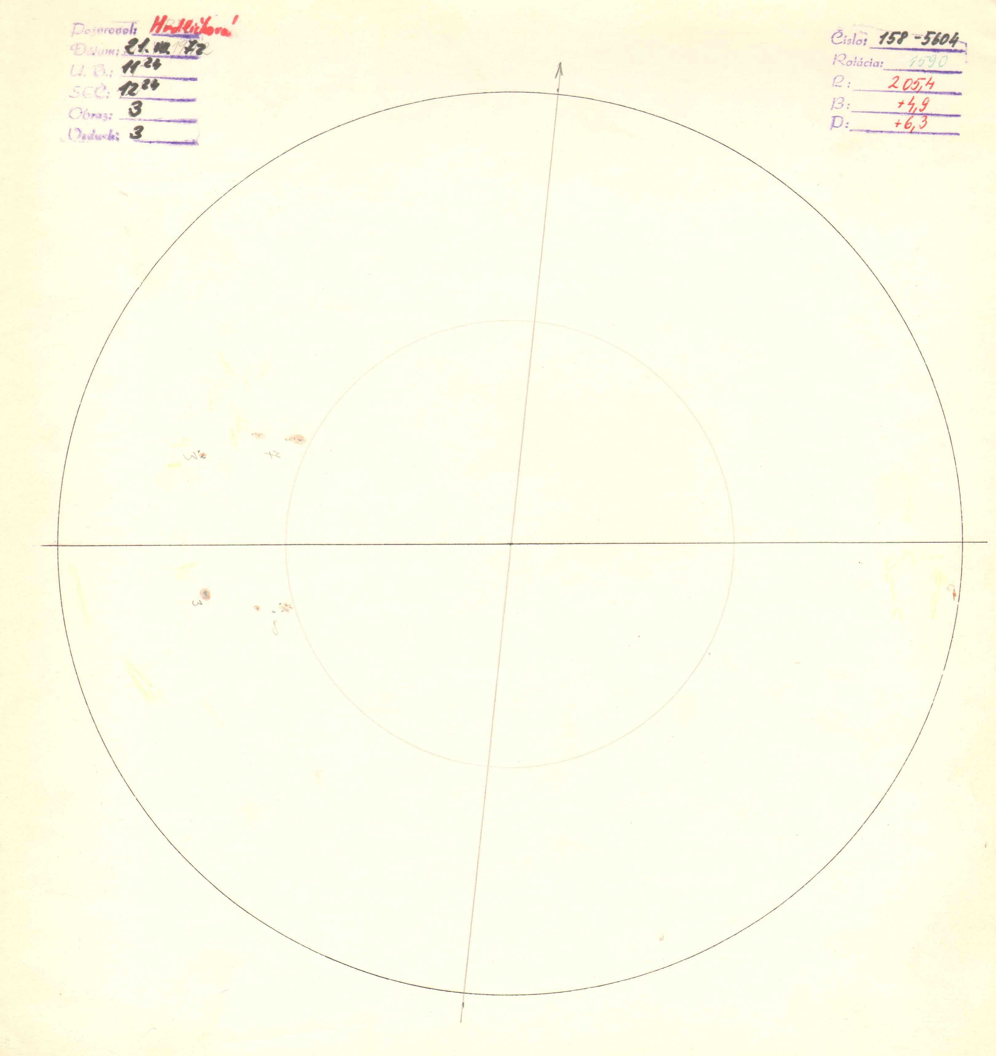 Obrázok zákresu Slnka na deň 21.07.1972