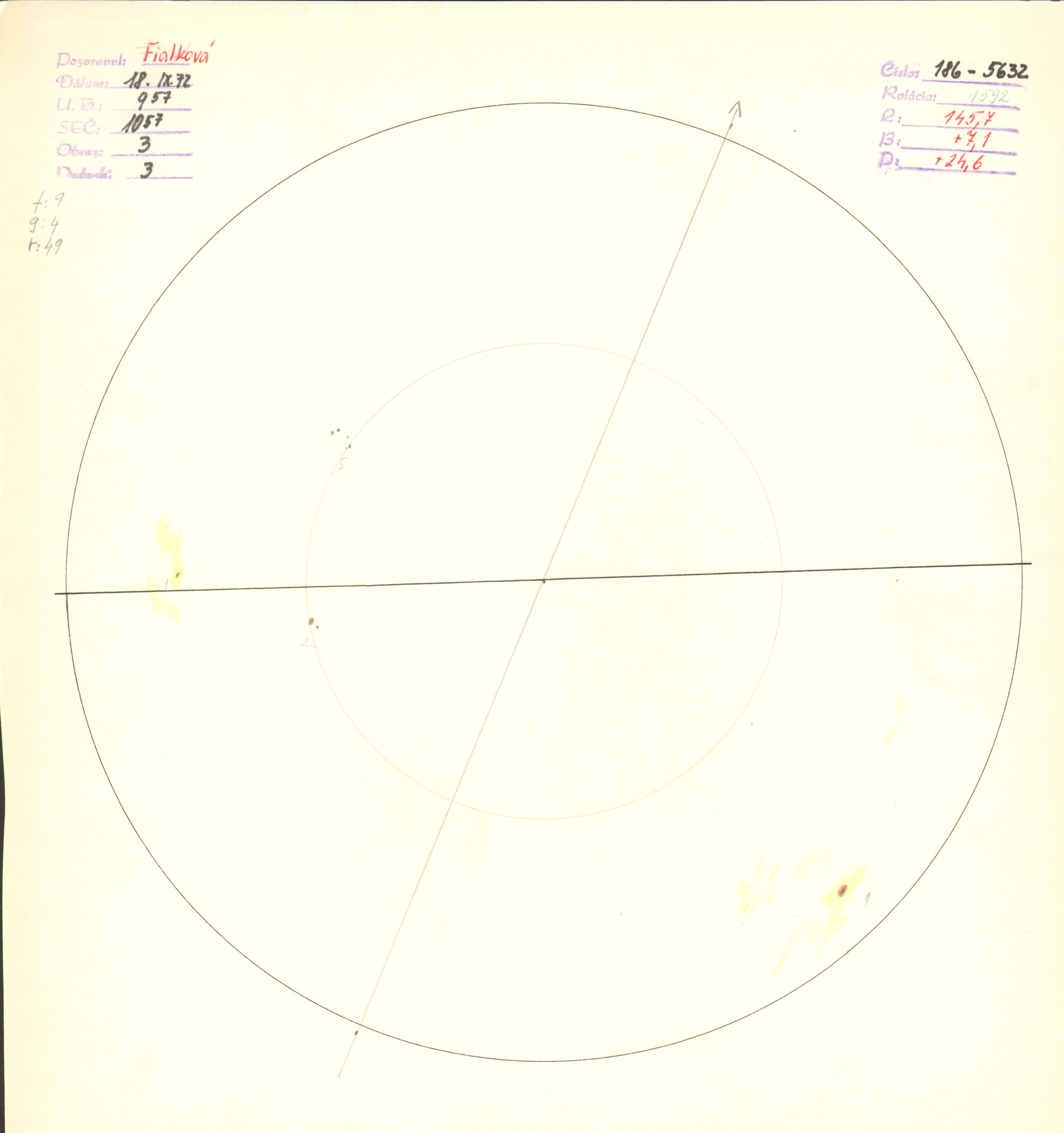 Obrázok zákresu Slnka na deň 18.09.1972