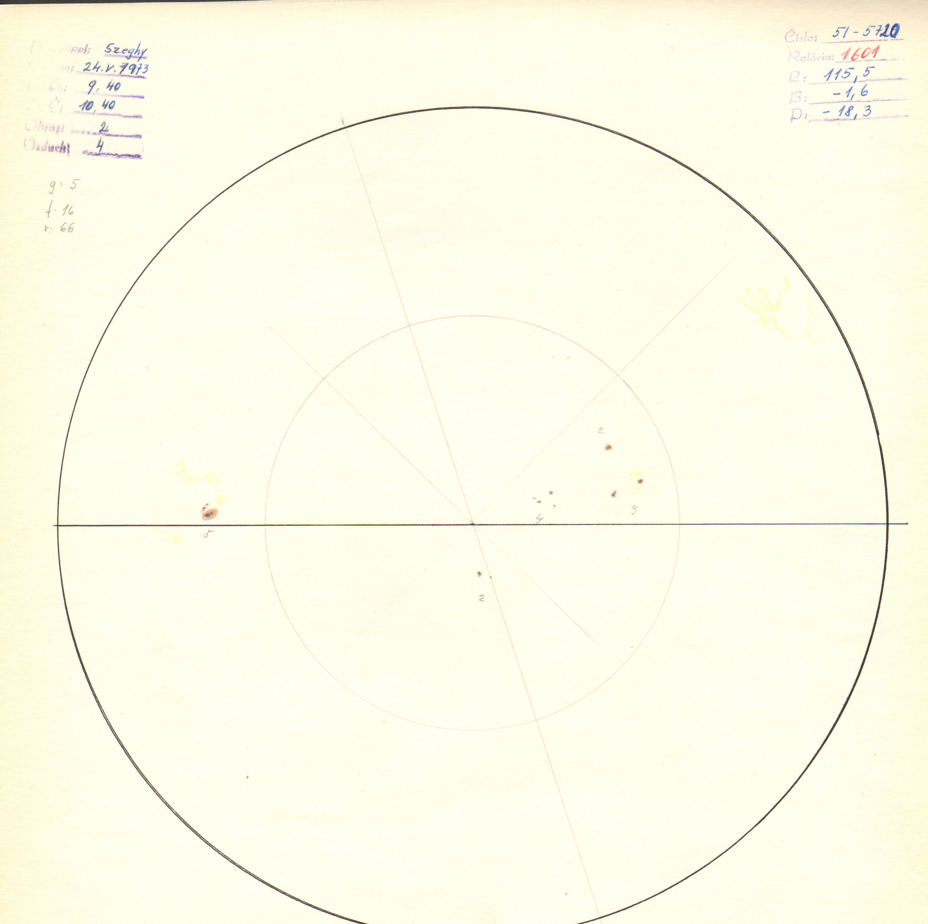 Obrázok zákresu Slnka na deň 24.05.1973