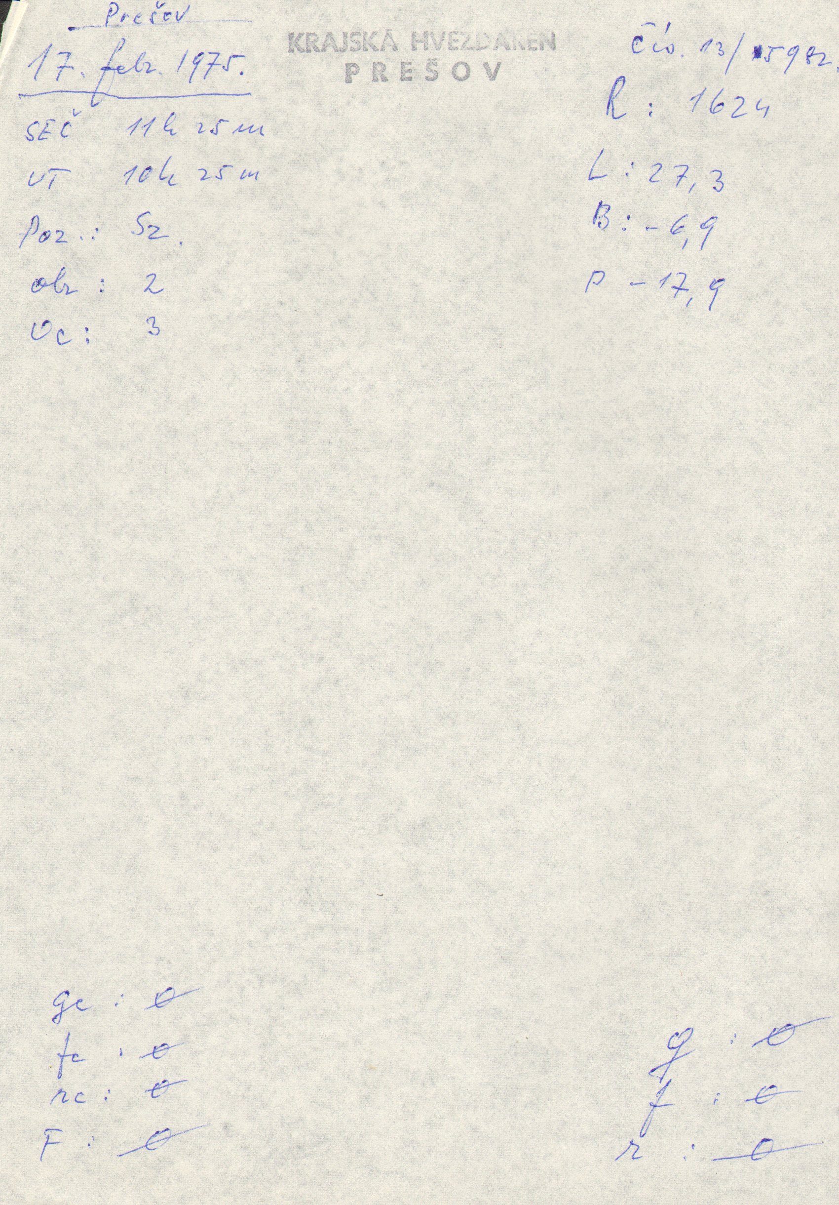 Obrázok zákresu Slnka na deň 17.02.1975