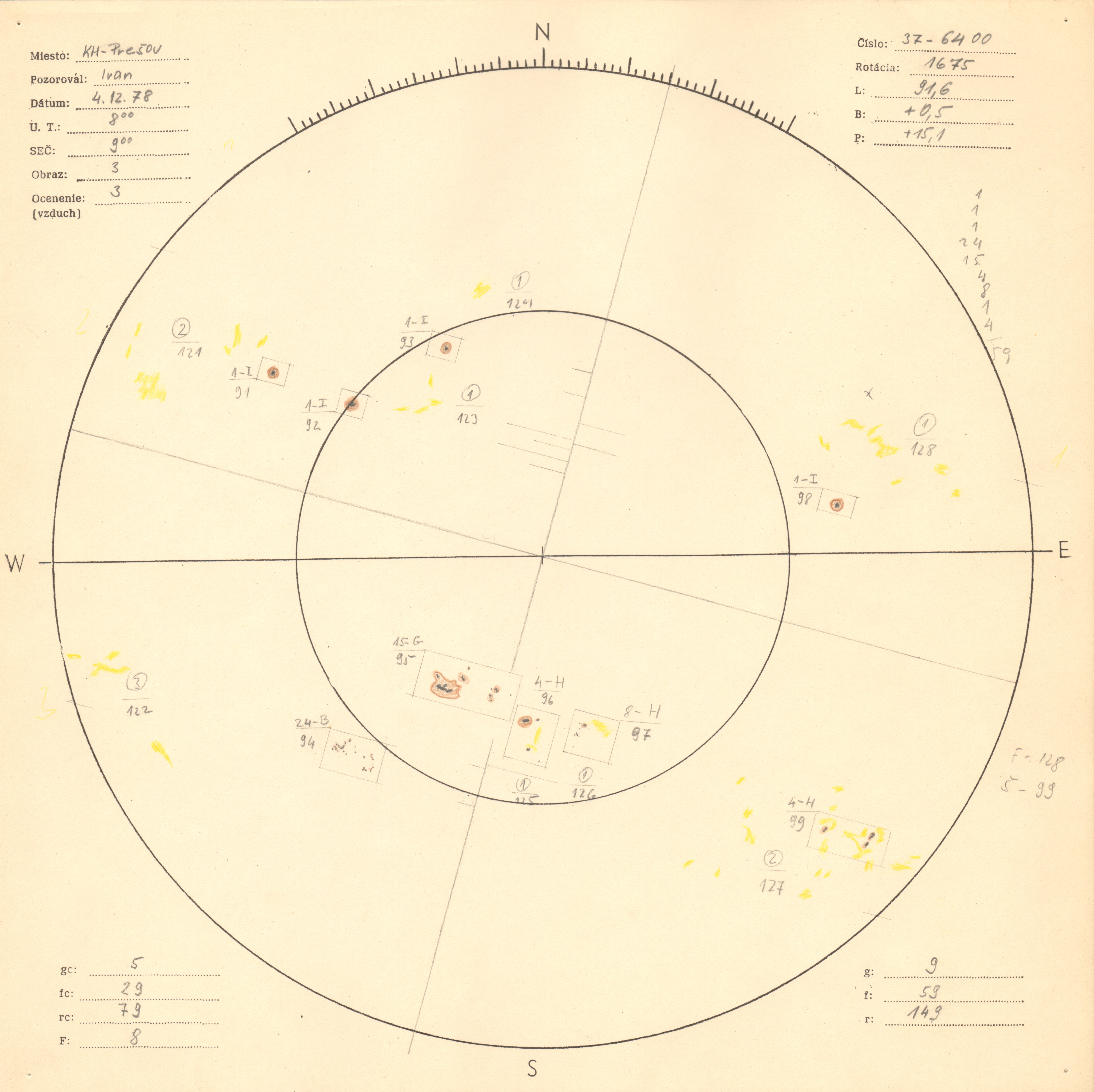 Obrázok zákresu Slnka na deň 04.12.1978