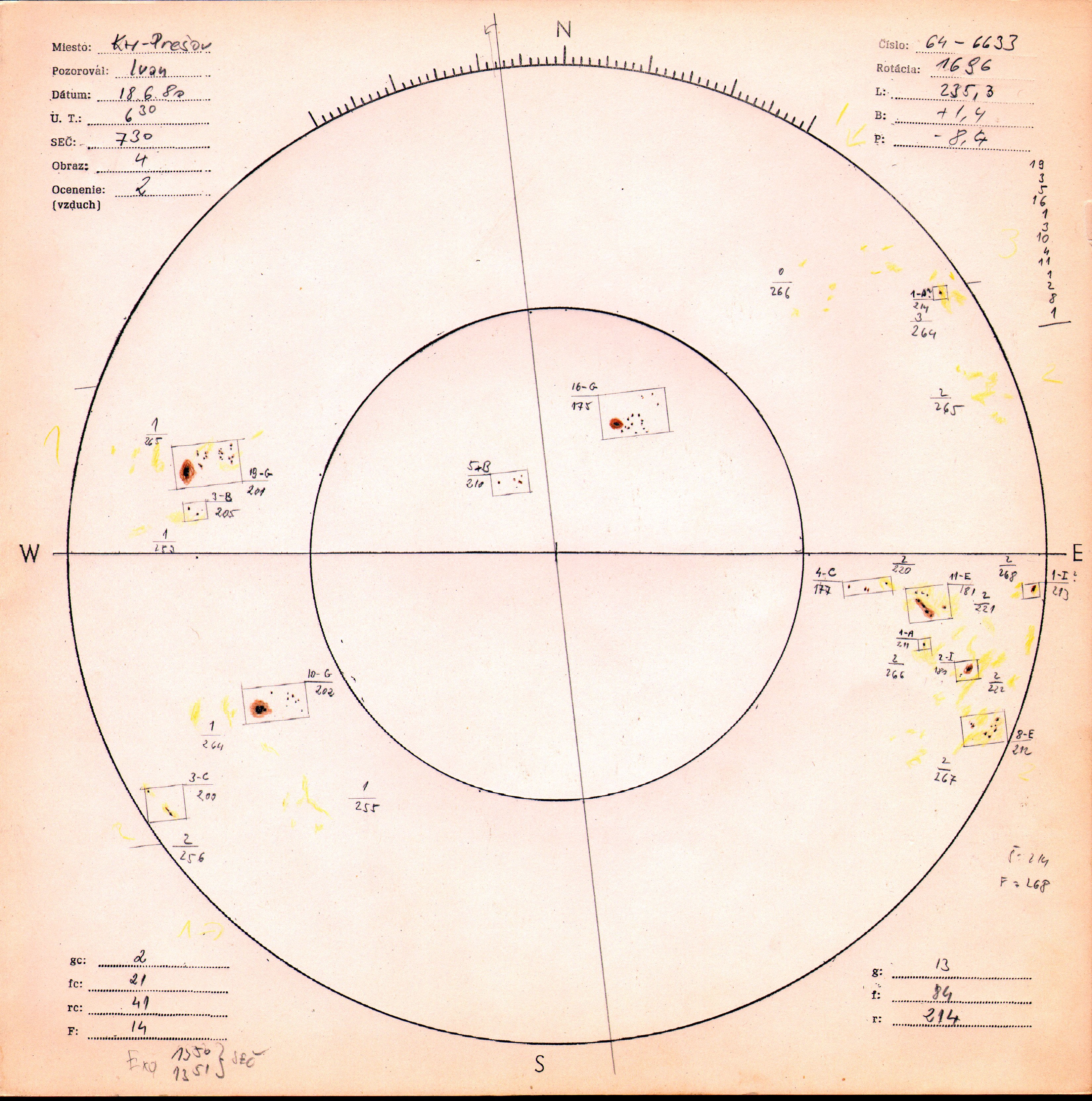 Obrázok zákresu Slnka na deň 18.06.1980