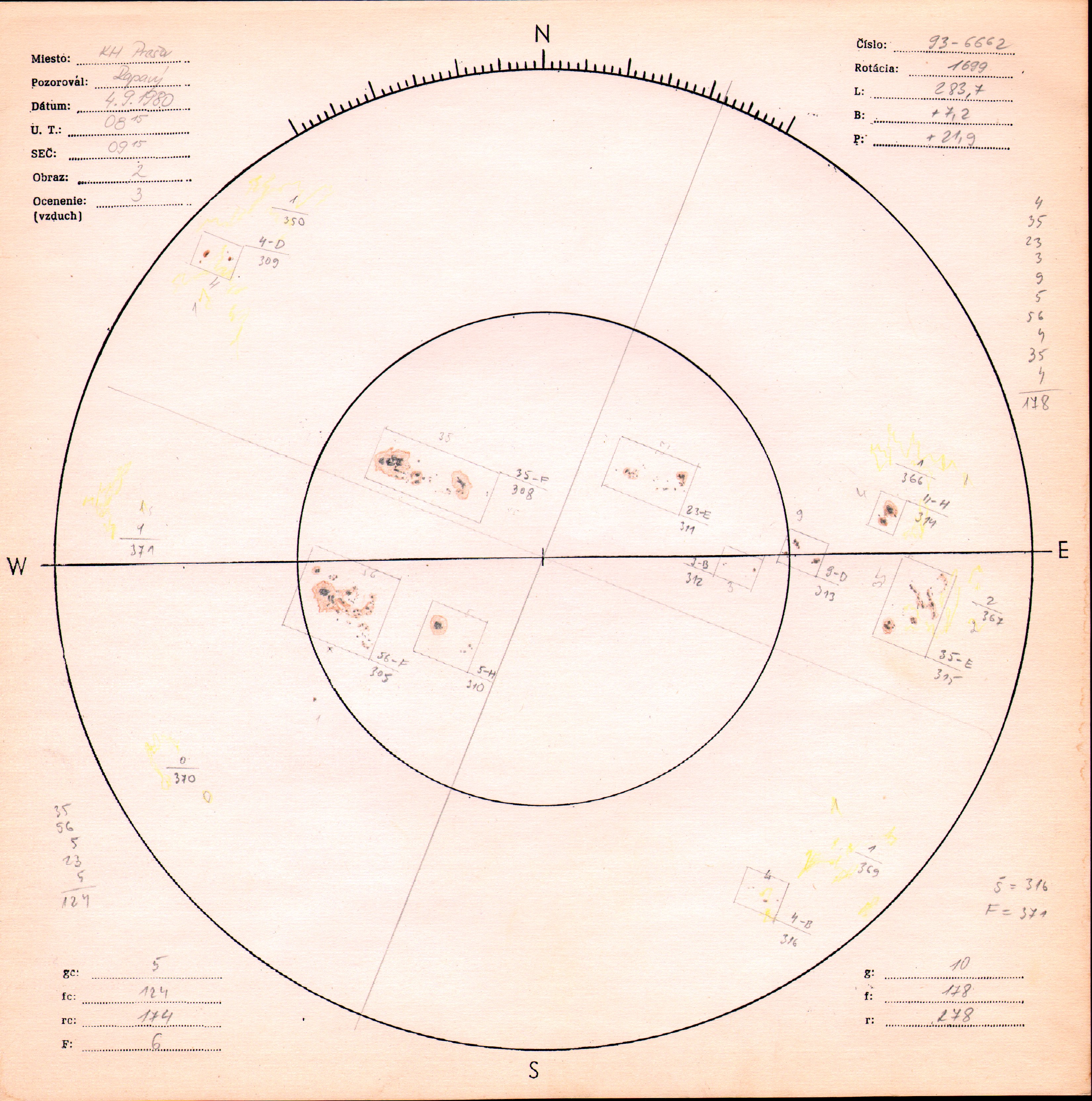 Obrázok zákresu Slnka na deň 04.09.1980