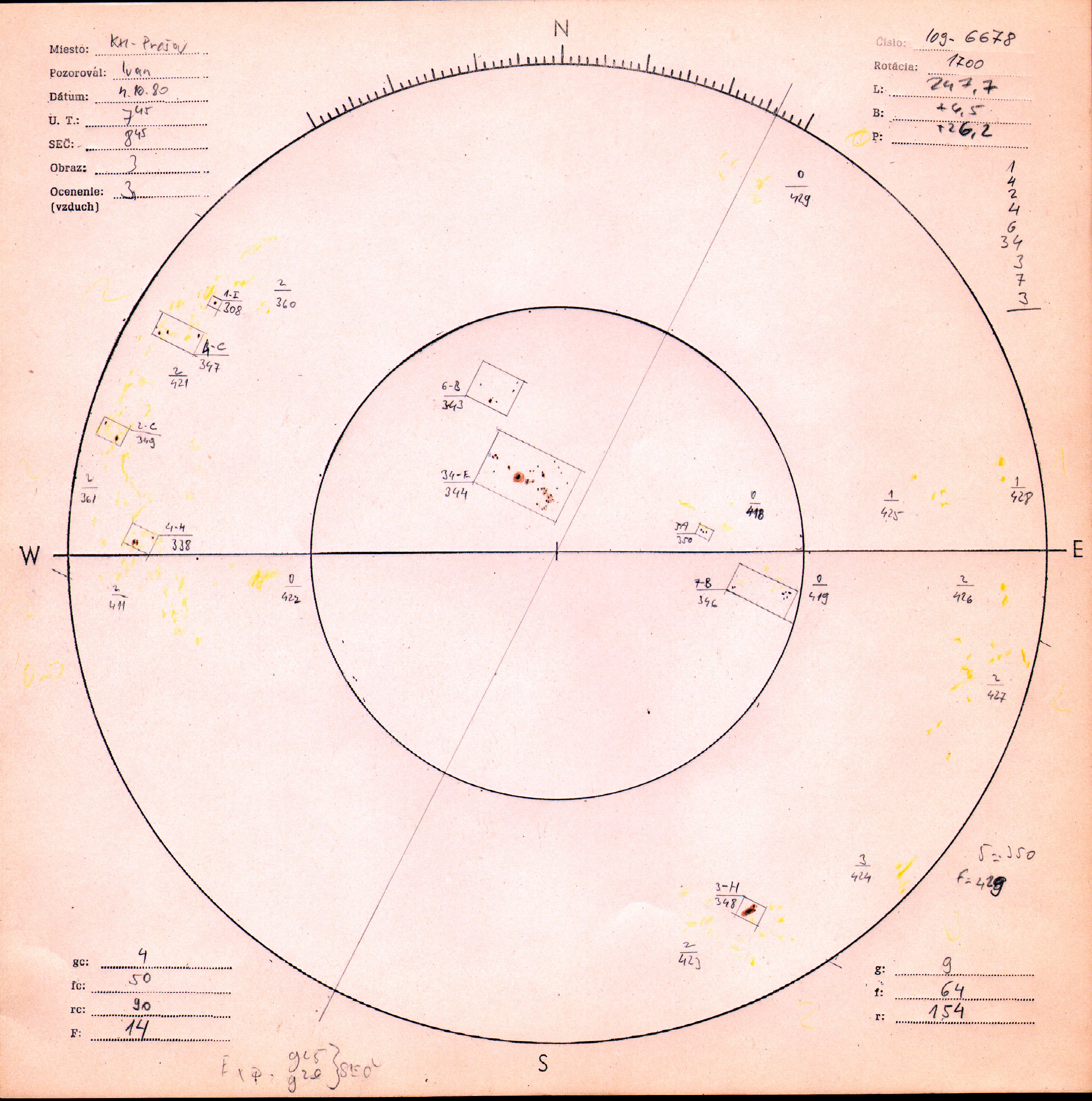 Obrázok zákresu Slnka na deň 04.10.1980