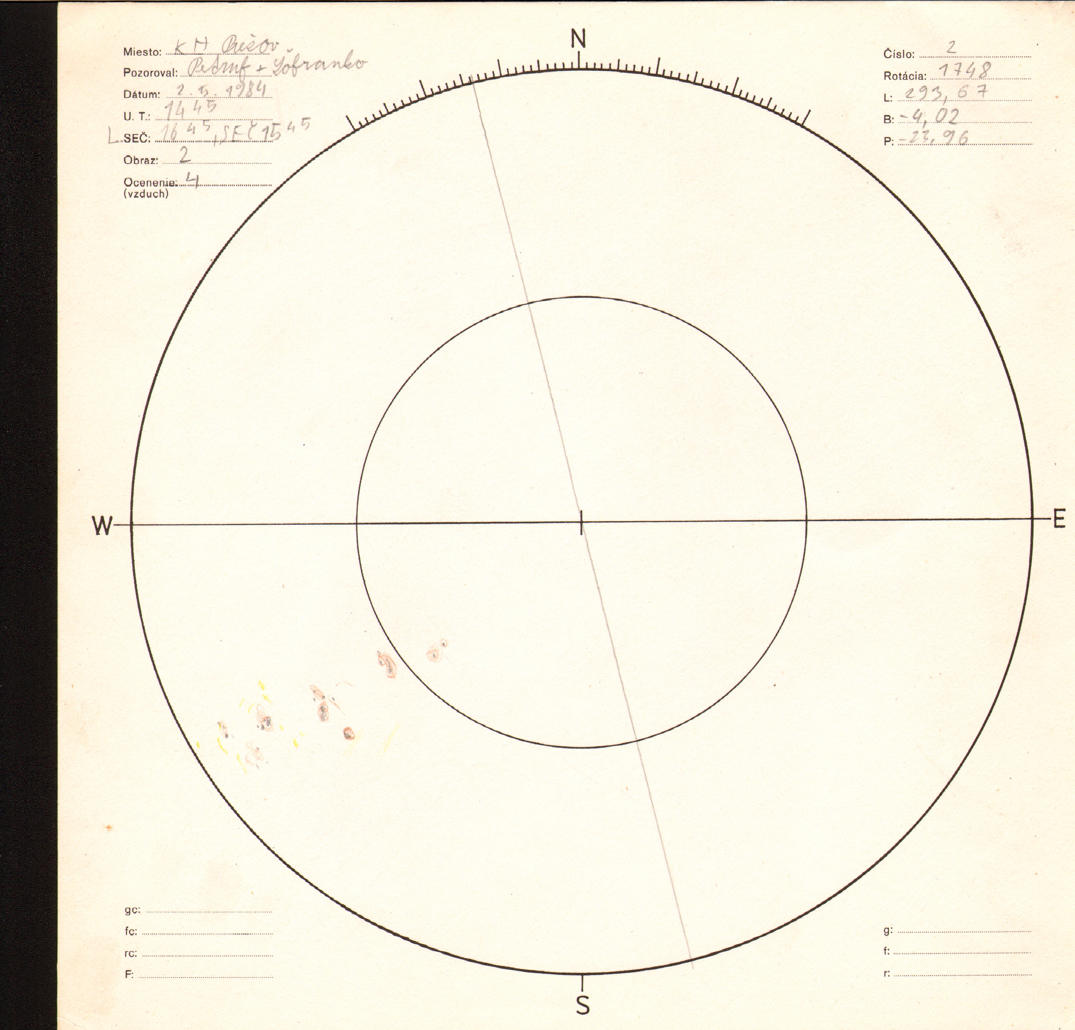 Obrázok zákresu Slnka na deň 02.05.1984
